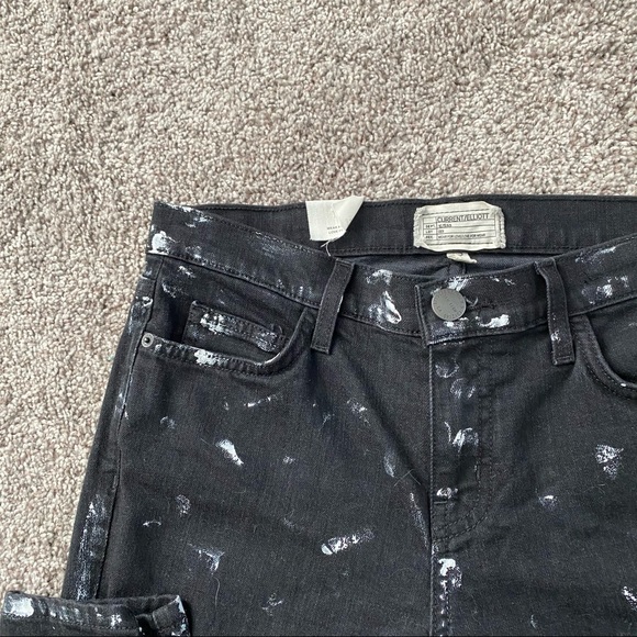 Current/Elliott Black Jeans NWT Trucker Vintage Inspired Skinny Jeans Size 29 - Picture 4 of 16